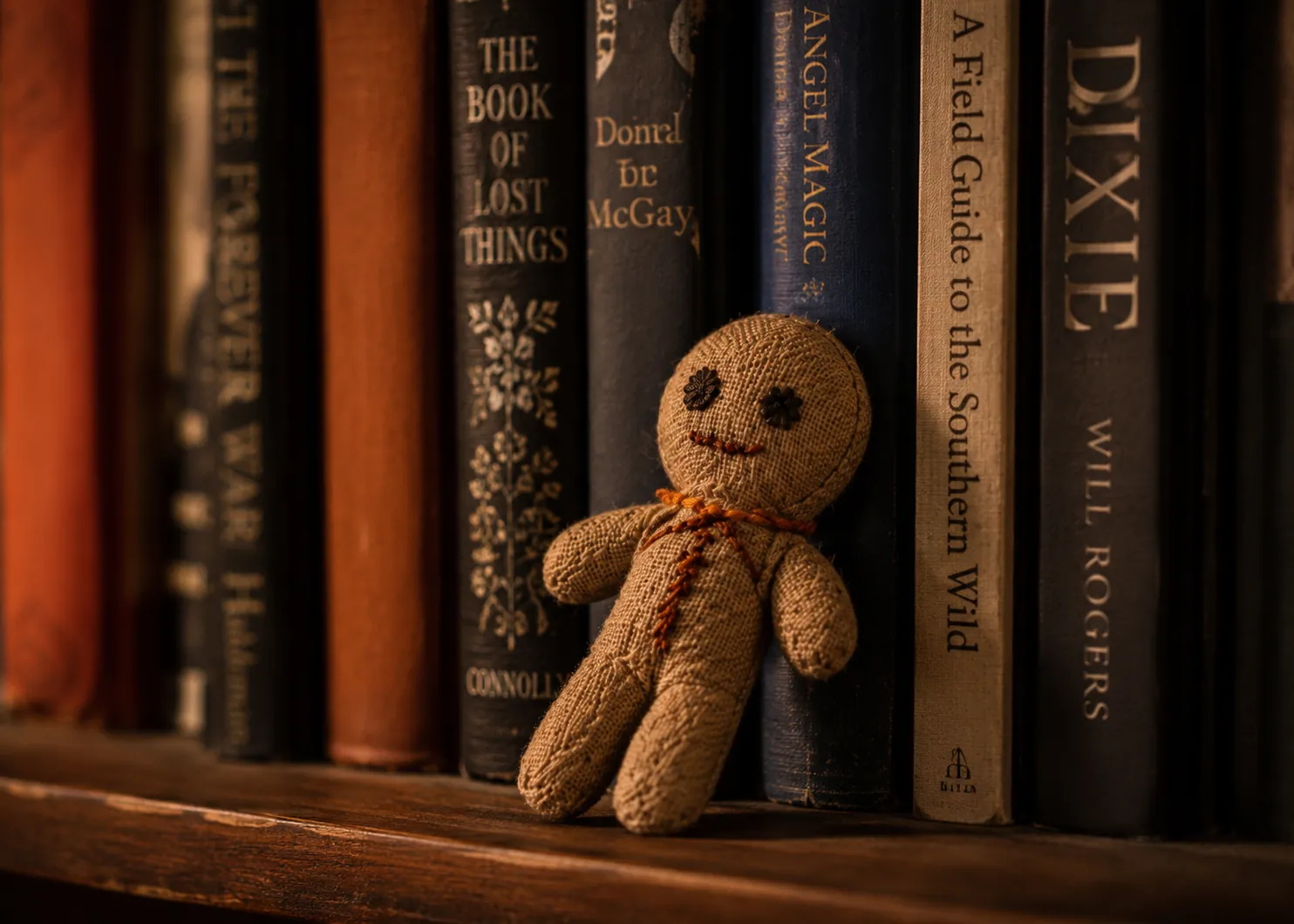A Voodoo Vodka linen poppet kept in the wild — a #PourWithPurpose keepsake still.